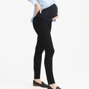 J.Crew Women's Black Maternity Skinny Jean Pants Over The Bump Jeans Size 28
